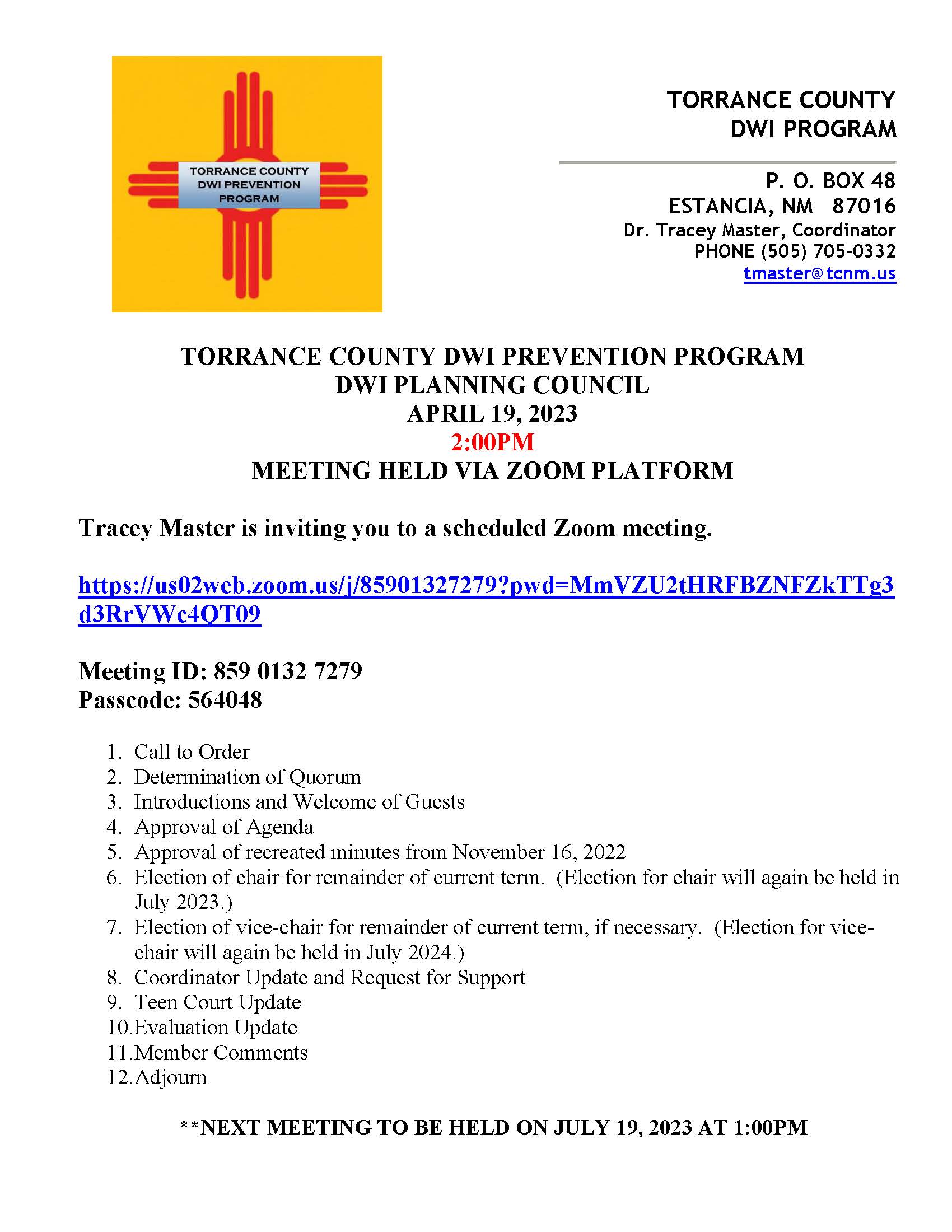 Torrance County, New Mexico Torrance County DWI Prevention Program
